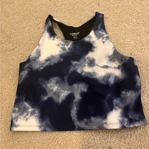 Old Navy girls tank top tie dye blue